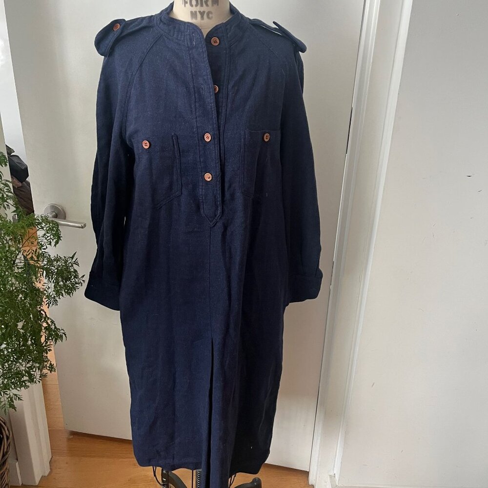 Vintage CADETTE  Wool Blend Navy Dress‎ Size 44 (8)